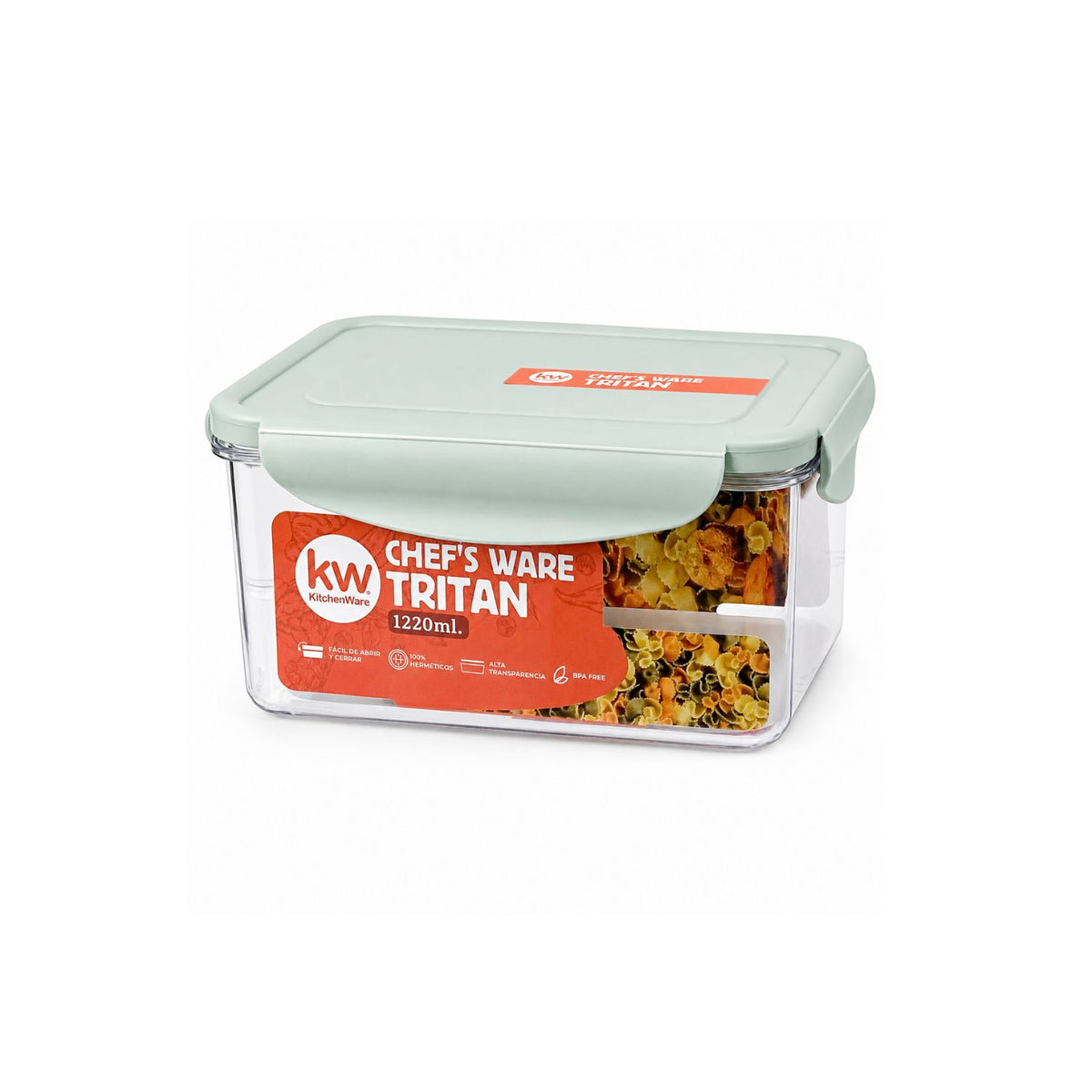 Contenedor Chef's Ware Tritan rectangular 1,2 L