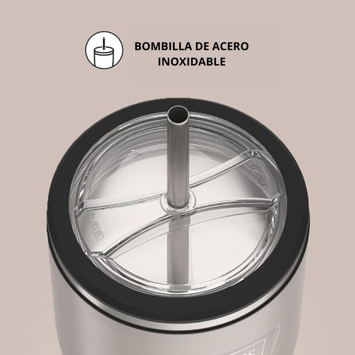 Thermos Termo mug Icon acero con bombilla 710 ml – Sandstone