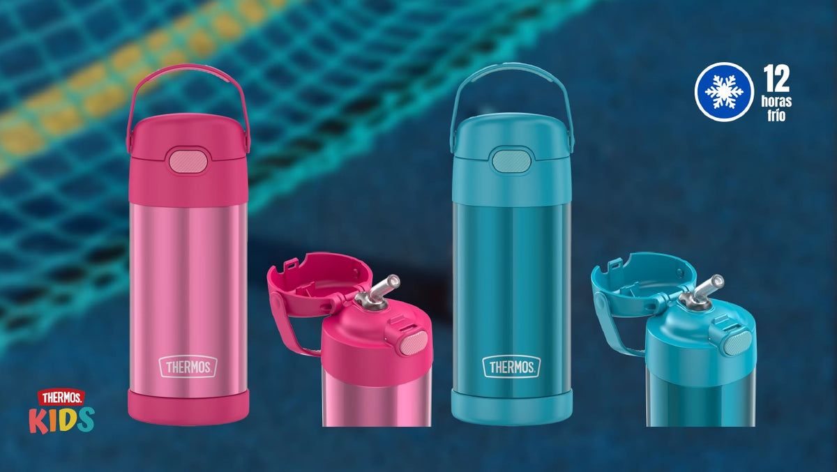 Botella Thermos acero inoxidable asa kids Pink 355 ml