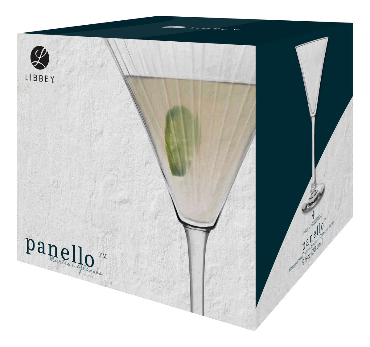 Libbey Set 4 copas martini Panello 280 ml