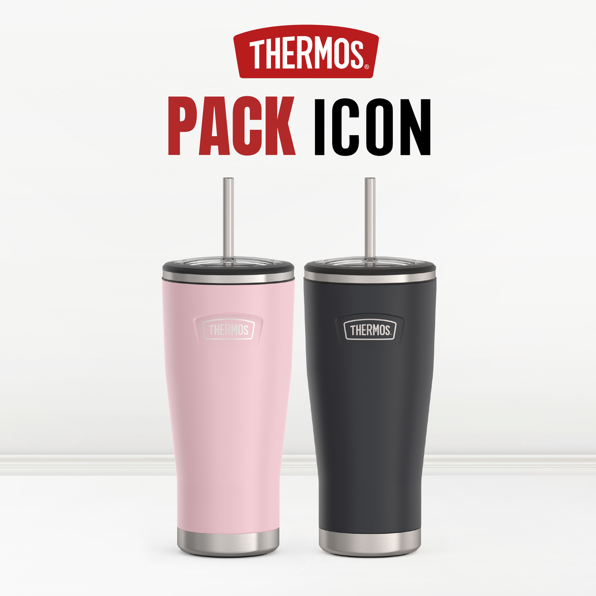 Thermos Set mug Icon acero inoxidable con bombilla 710 ml