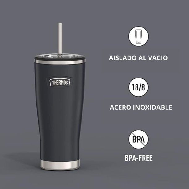 Thermos Set mug Icon acero inoxidable con bombilla 710 ml