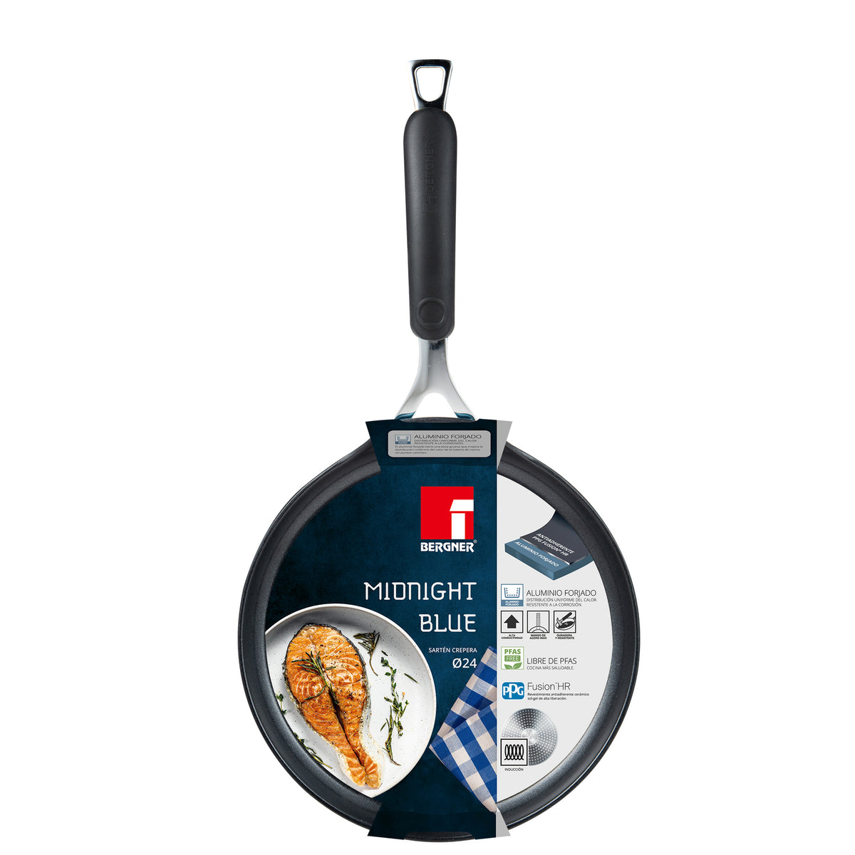 Panquequera 24cm aluminio forjado midnight blue