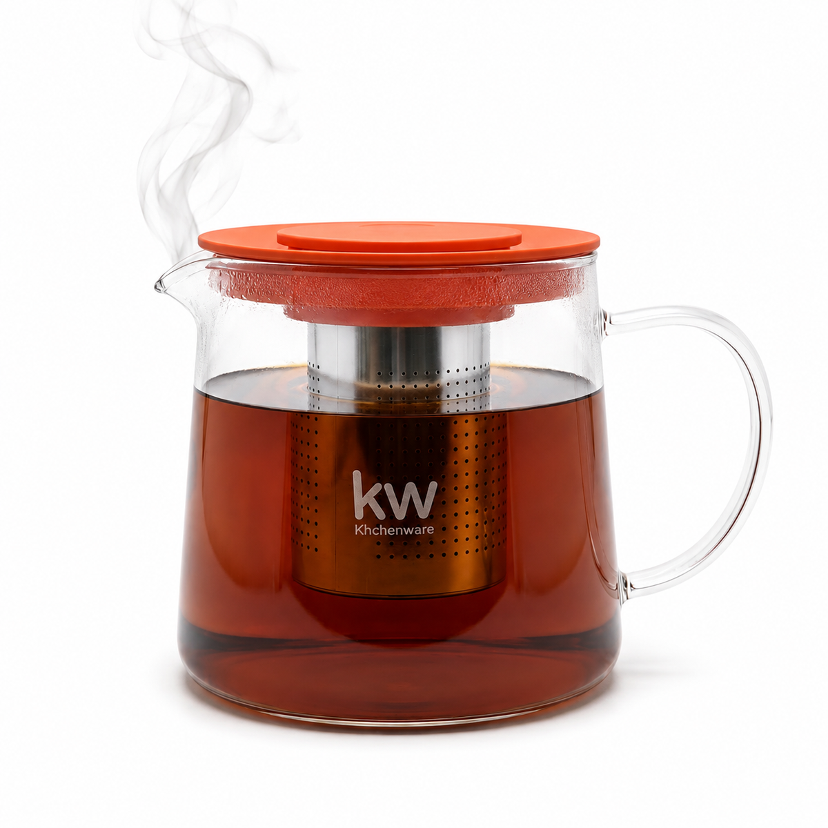 Tetera borosilicato filtro 1 L – Salmón
