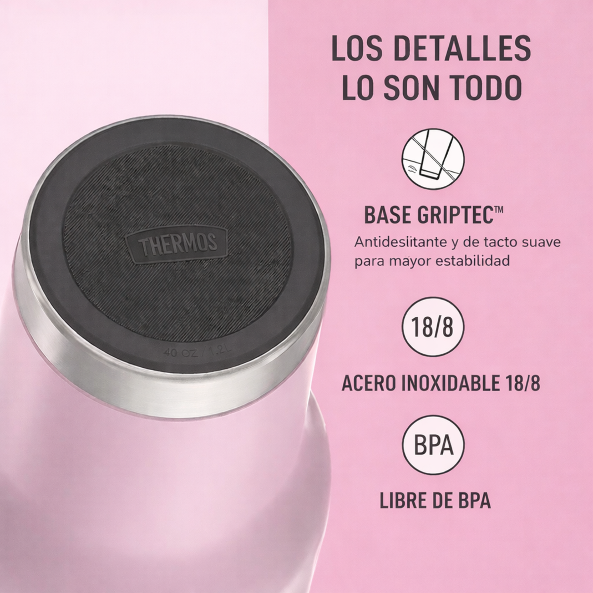 Thermos Travel mug ac inoxidable Icon 1,2 L – Sunset Pink