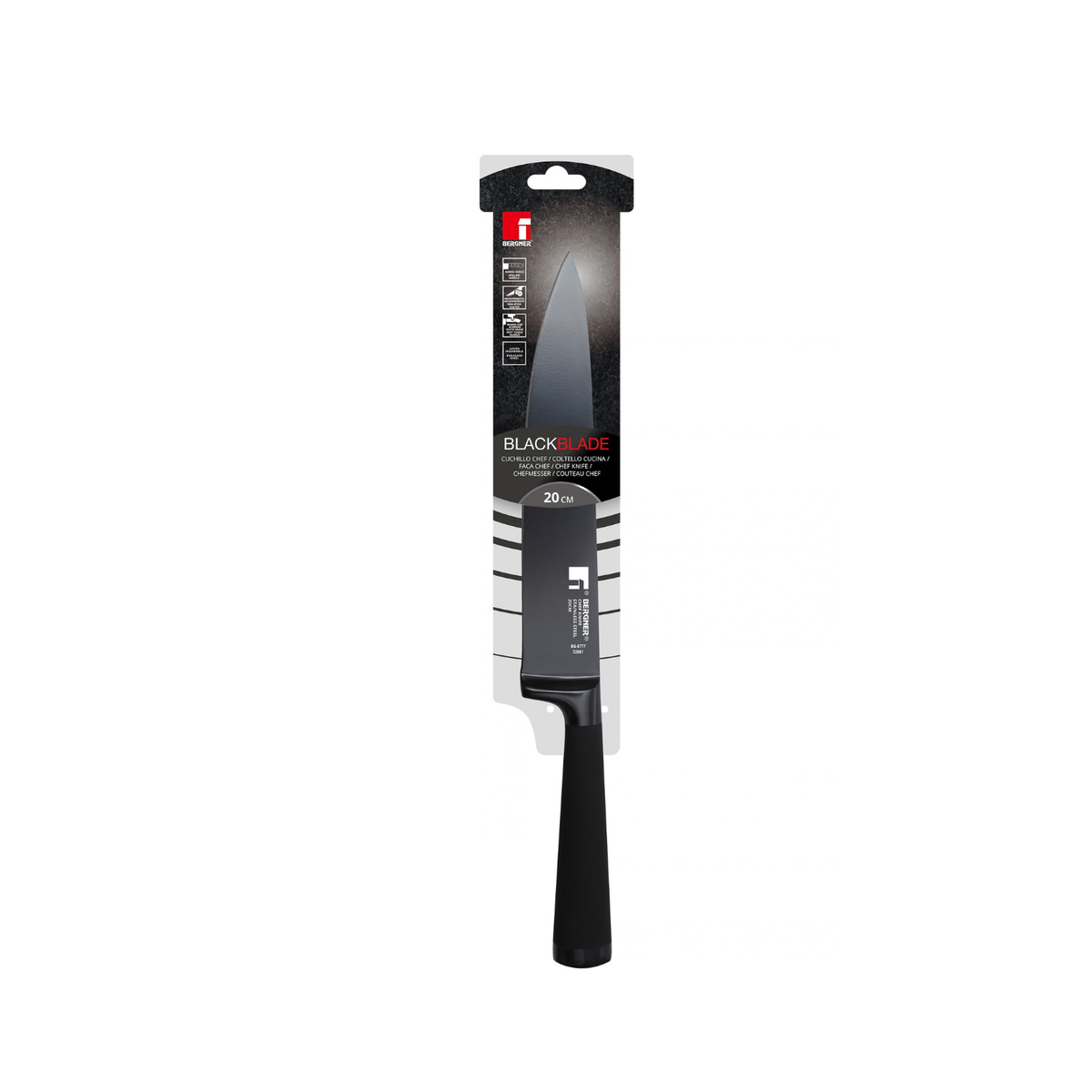 Cuchillo chef 20 cm acero inoxidable Black blade