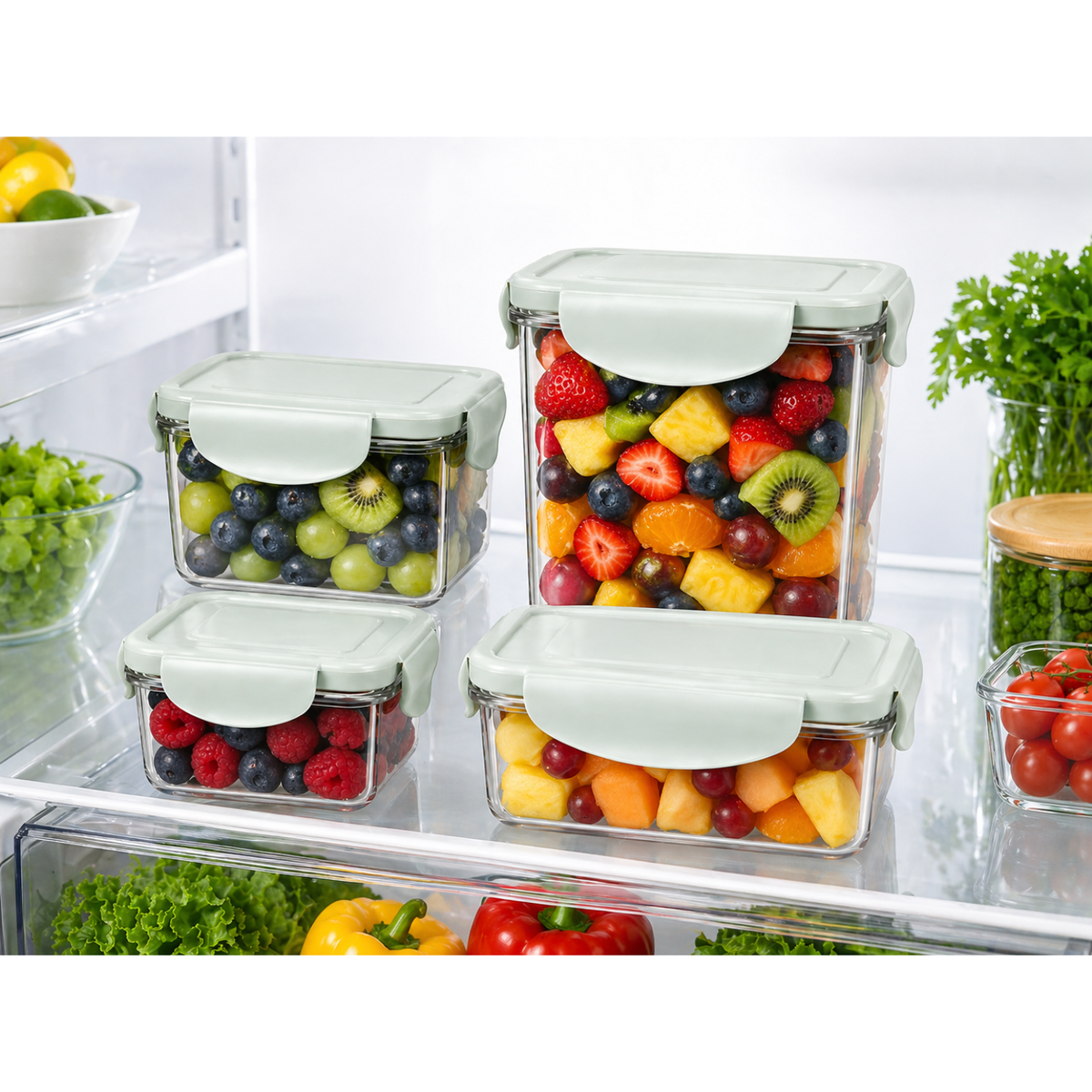 Set 5 contenedores herméticos Tritan BPA free