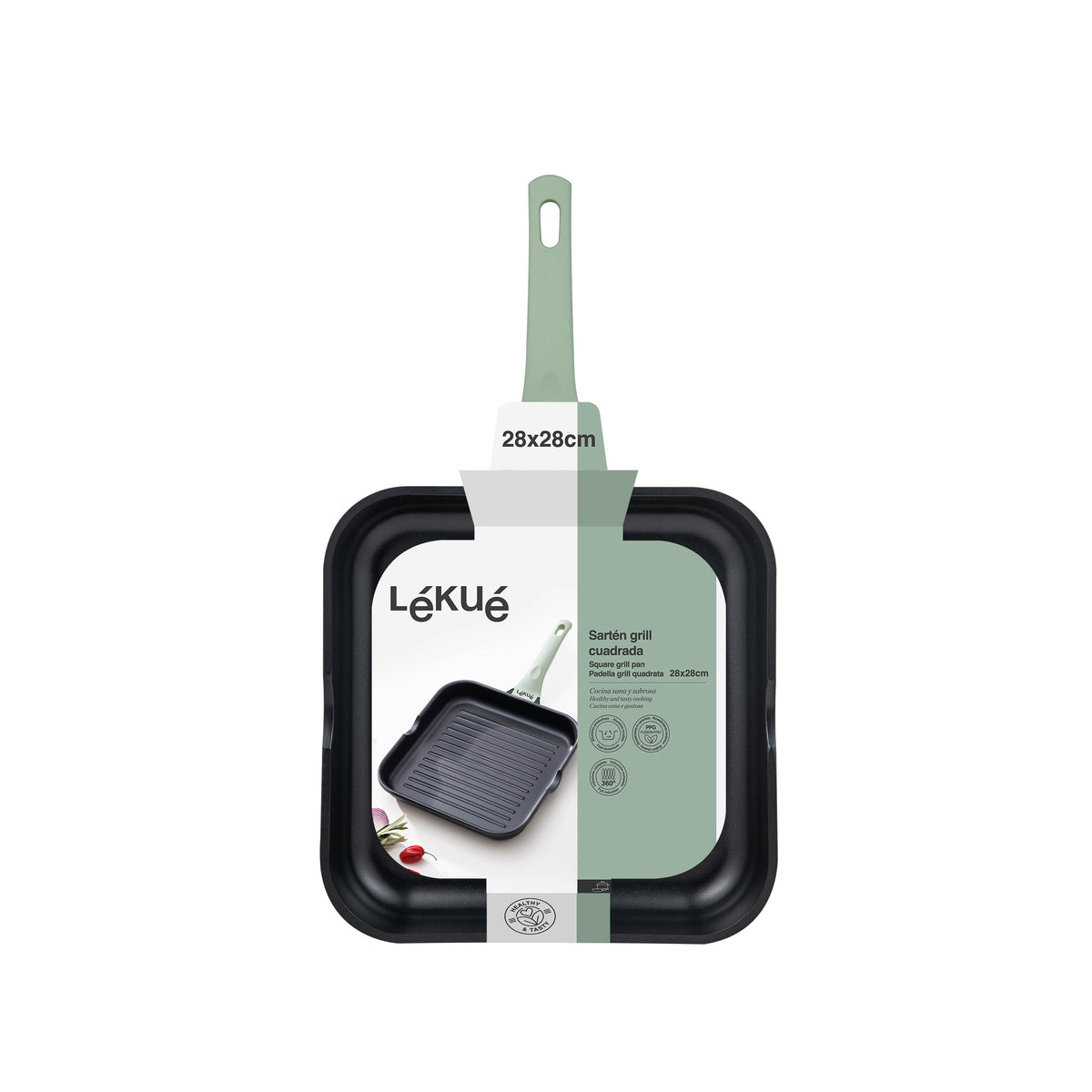 Sarten grill aluminio fundido Lekue 28cm