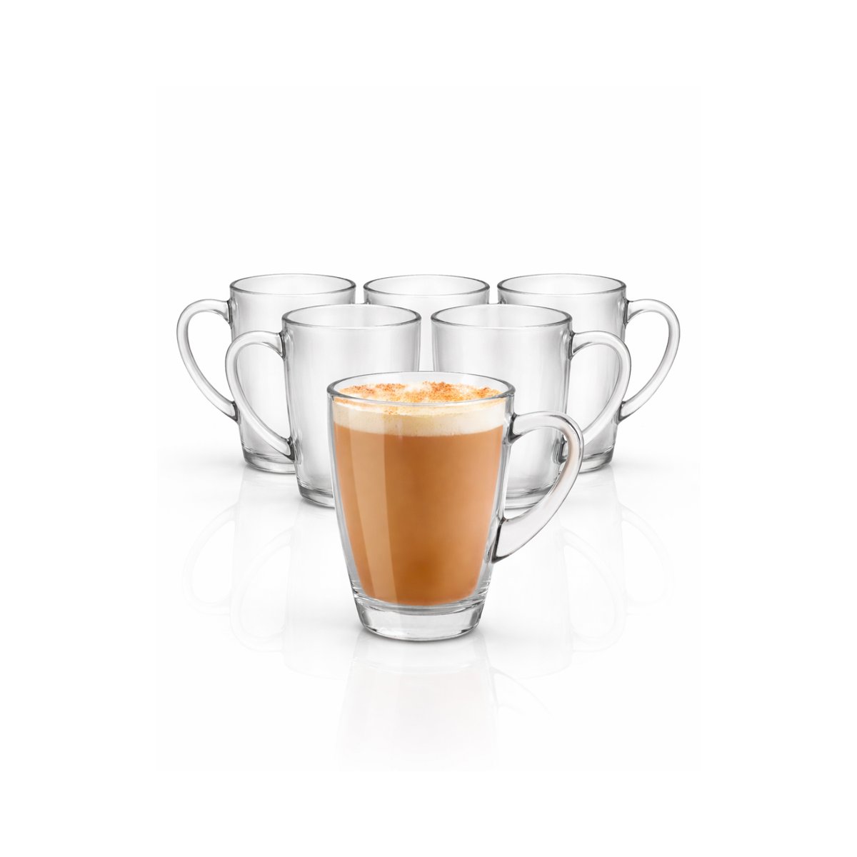 Set 6 tazas mugs chai vidrio 310 ml