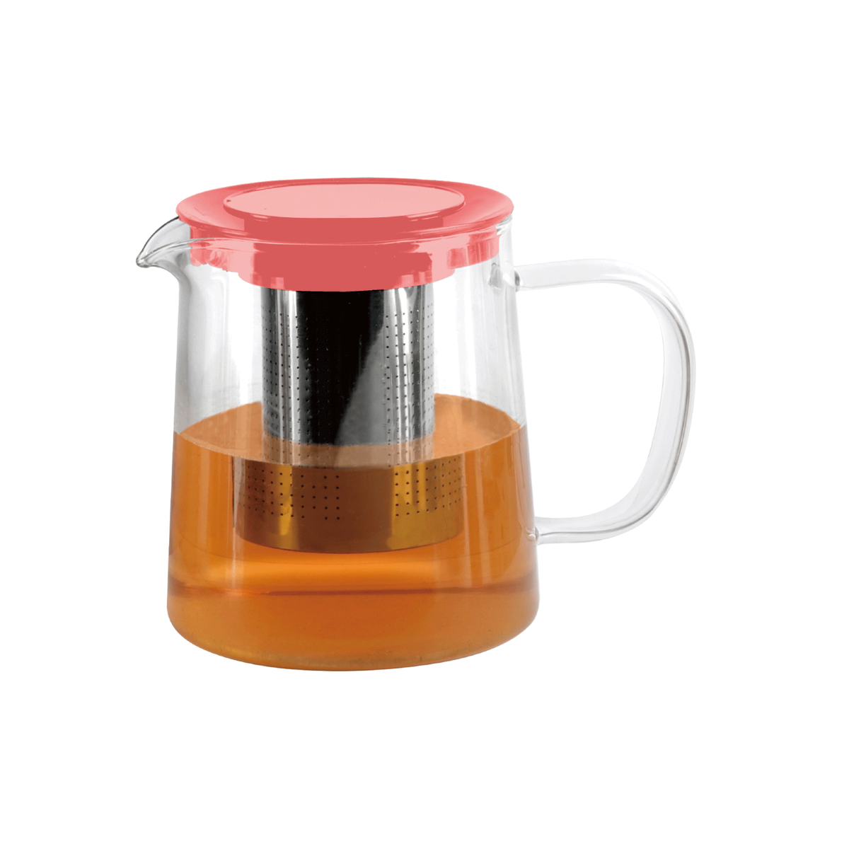 Tetera borosilicato filtro 850 ml – Salmón