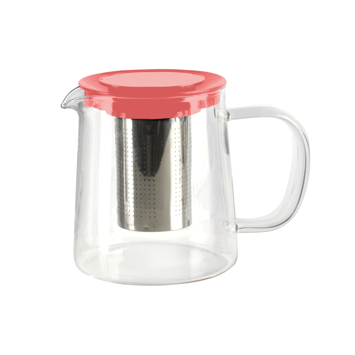 Tetera borosilicato filtro 850 ml – Salmón