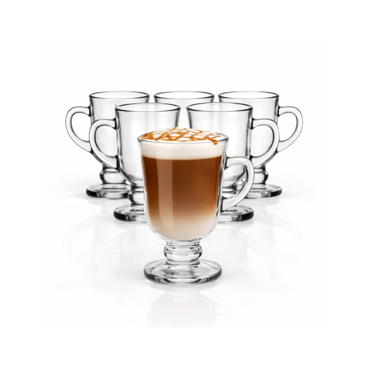 Set 6 tazas macchiato vidrio 120 ml