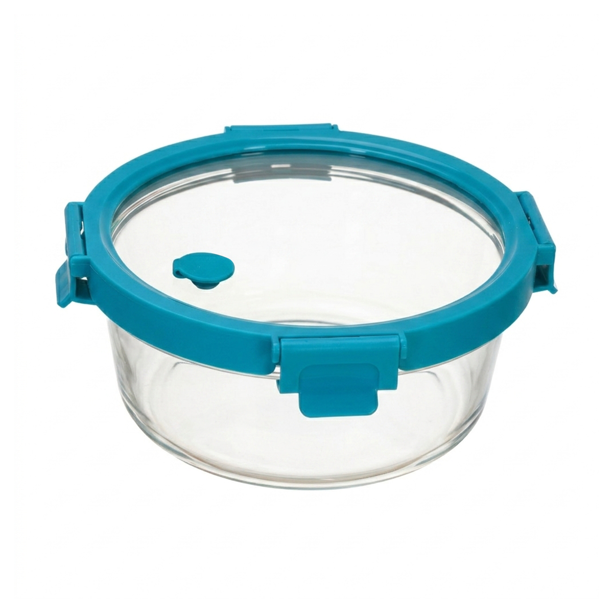 Contenedor tapa click vidrio redondo 950 ml