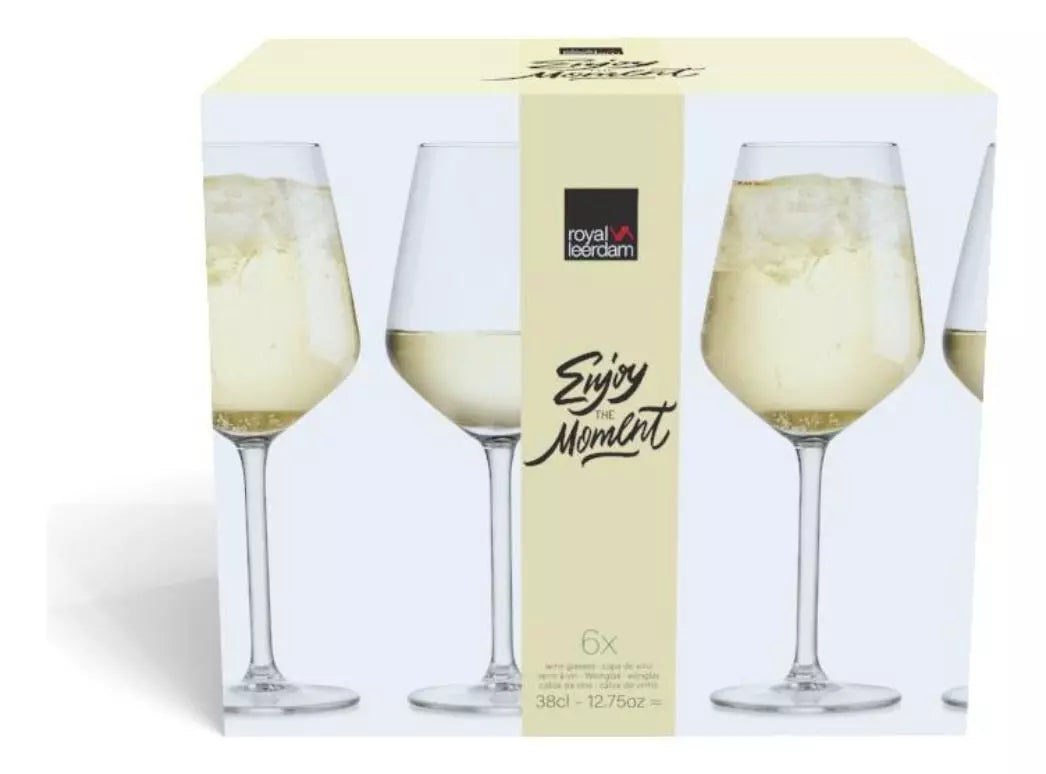 SET 6 COPAS VINO BLANCO ENJOY THE MOMENT 380 ML