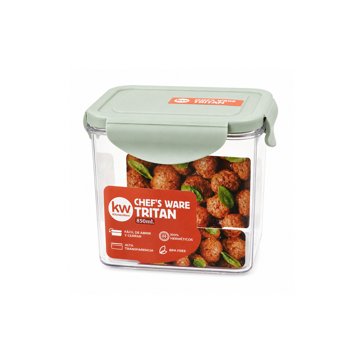 Contenedor Chef's Ware Tritan rectangular 850 ml