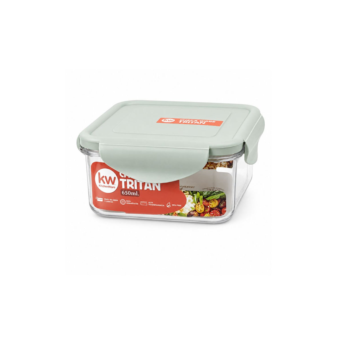 Contenedor Chef's Ware Tritan cuadrado 650 ml