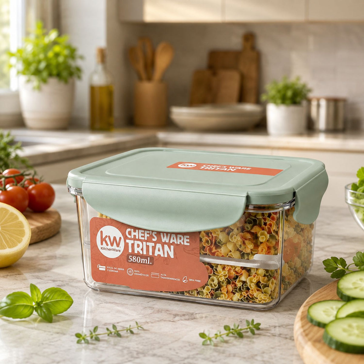 Contenedor Chef's Ware Tritan rectangular 580 ml
