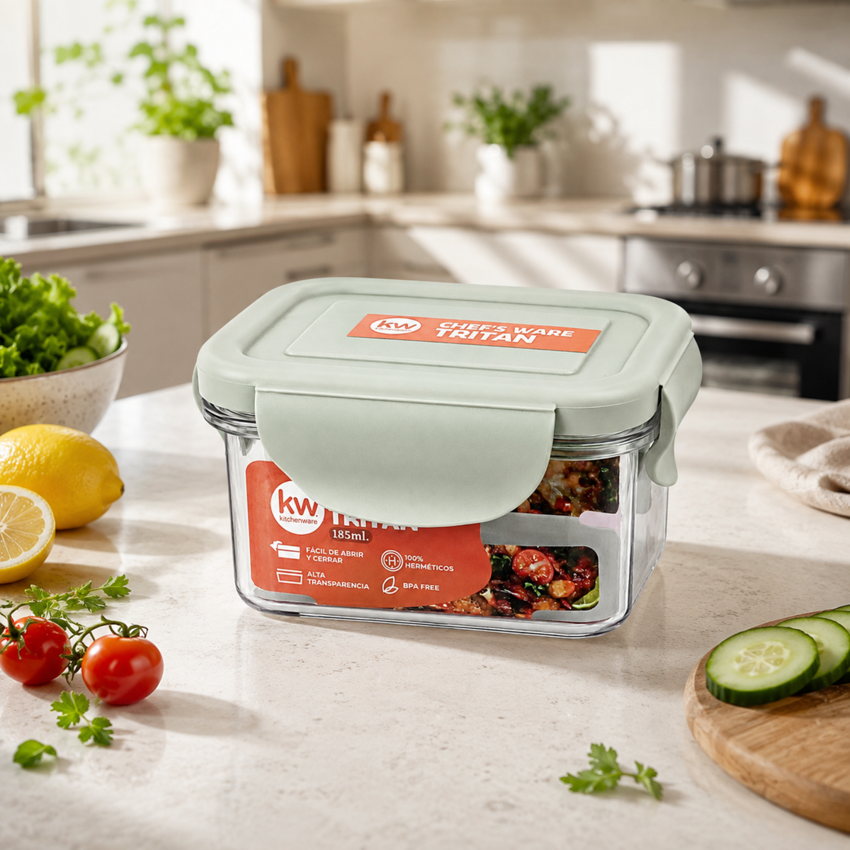 Contenedor Chef's Ware Tritan rectangular 185 ml