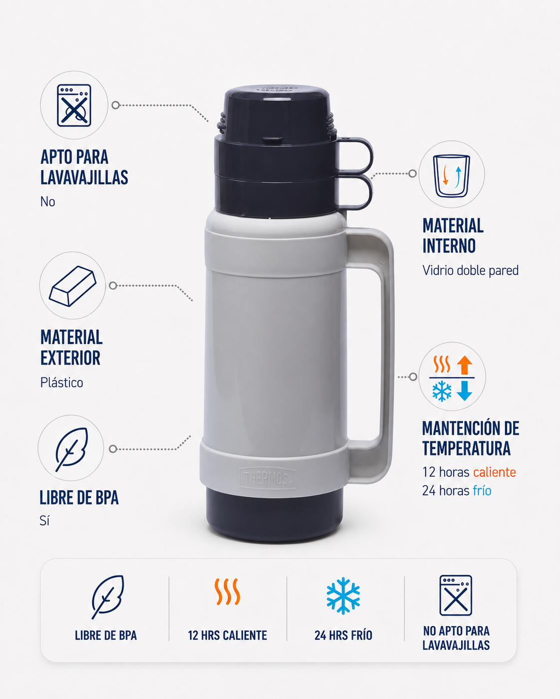 Thermos Termo líquido Mondial 1 L Cool
