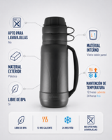 Thermos Termo líquido new Matero 1,8 L – Negro
