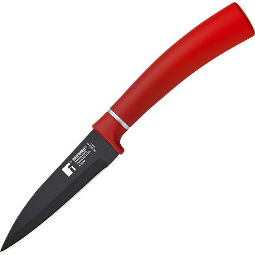 Bergner Set 3 cuchillos + barra magnética acero inoxidable rojo Classique