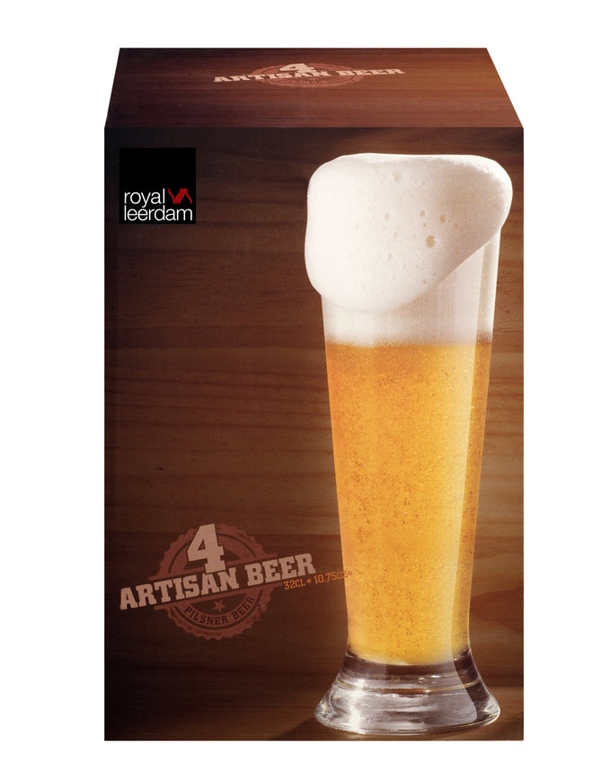 SET 4 VASOS ARTISAN PILSNER 370ML