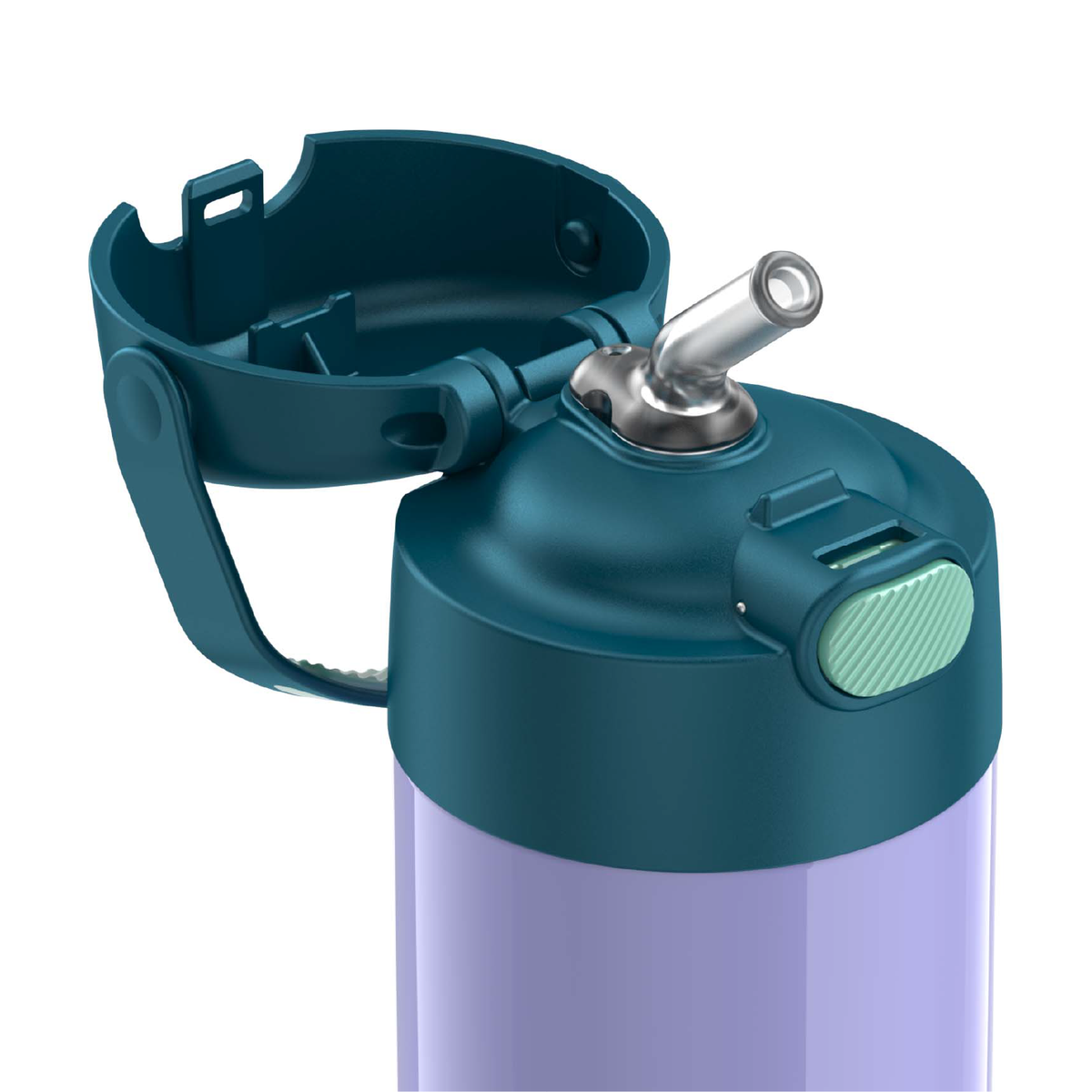 Botella Thermos acero inoxidable asa kids lila 355 ml