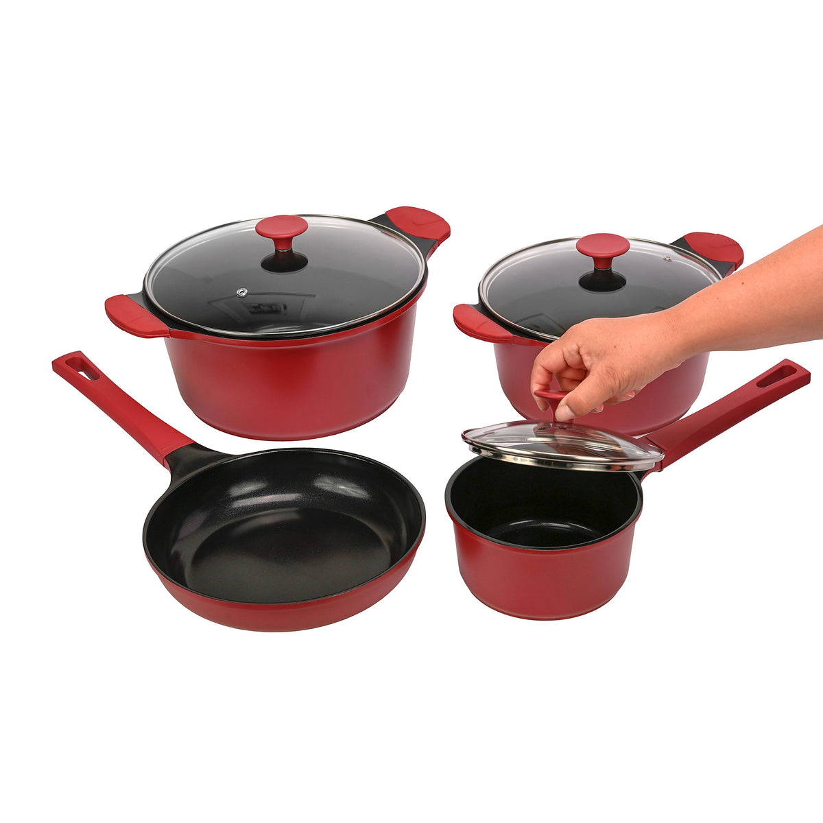 Batería de cocina 7 piezas aluminio fundido – Berries