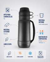 Thermos Termo líquido new Matero 1 L – Negro