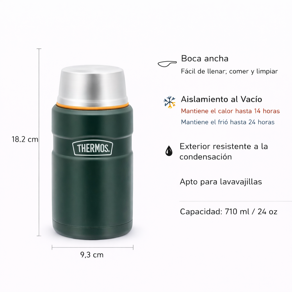 Thermos Termo comida acero inoxidable King 710 ml – Matt Green