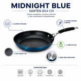 Bergner Sarten 24 cm aluminio forjado midnight blue