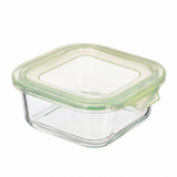 Recipiente cuadrado vidrio 520 ml con tapa