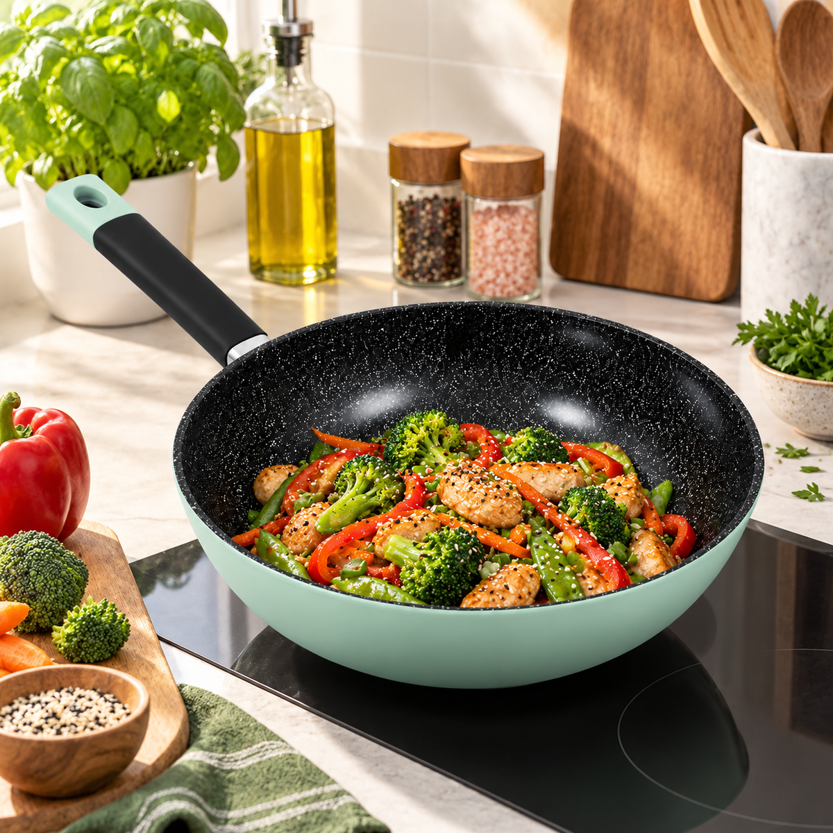 Wok aluminio forjado 28 cm Soho – Mint