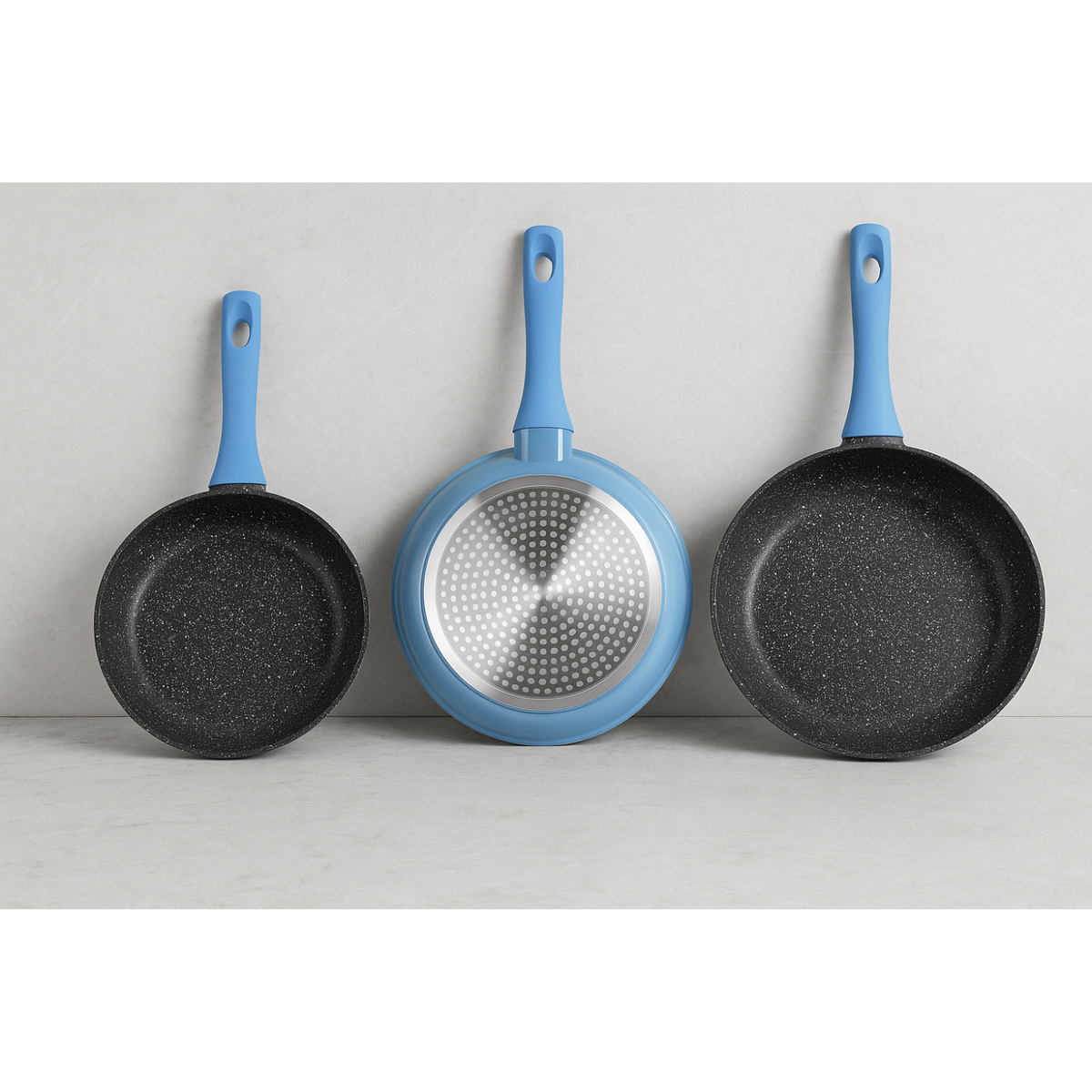 Set 3 sartenes aluminio forjado Bristol- SKy