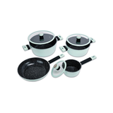 Batería de cocina 7 piezas Soho Mint aluminio forjado