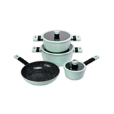 Batería de cocina 7 piezas Soho Mint aluminio forjado
