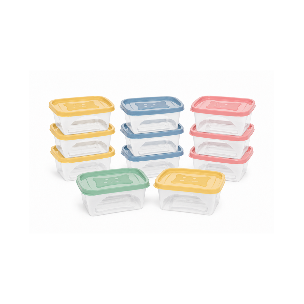 Set 15 contenedores rectangulares 420 ml