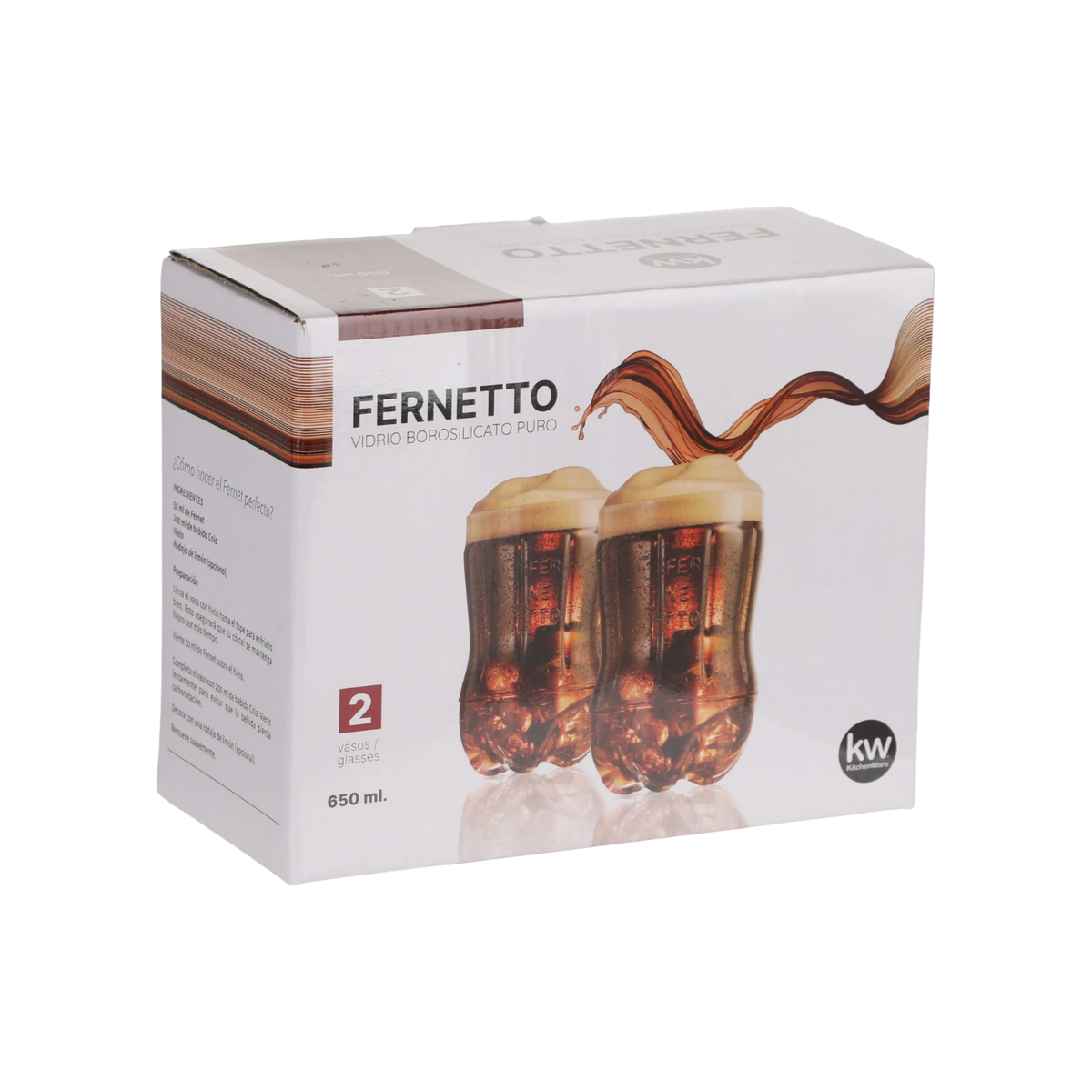 SET 2 VASOS FERNETTO 650 ML