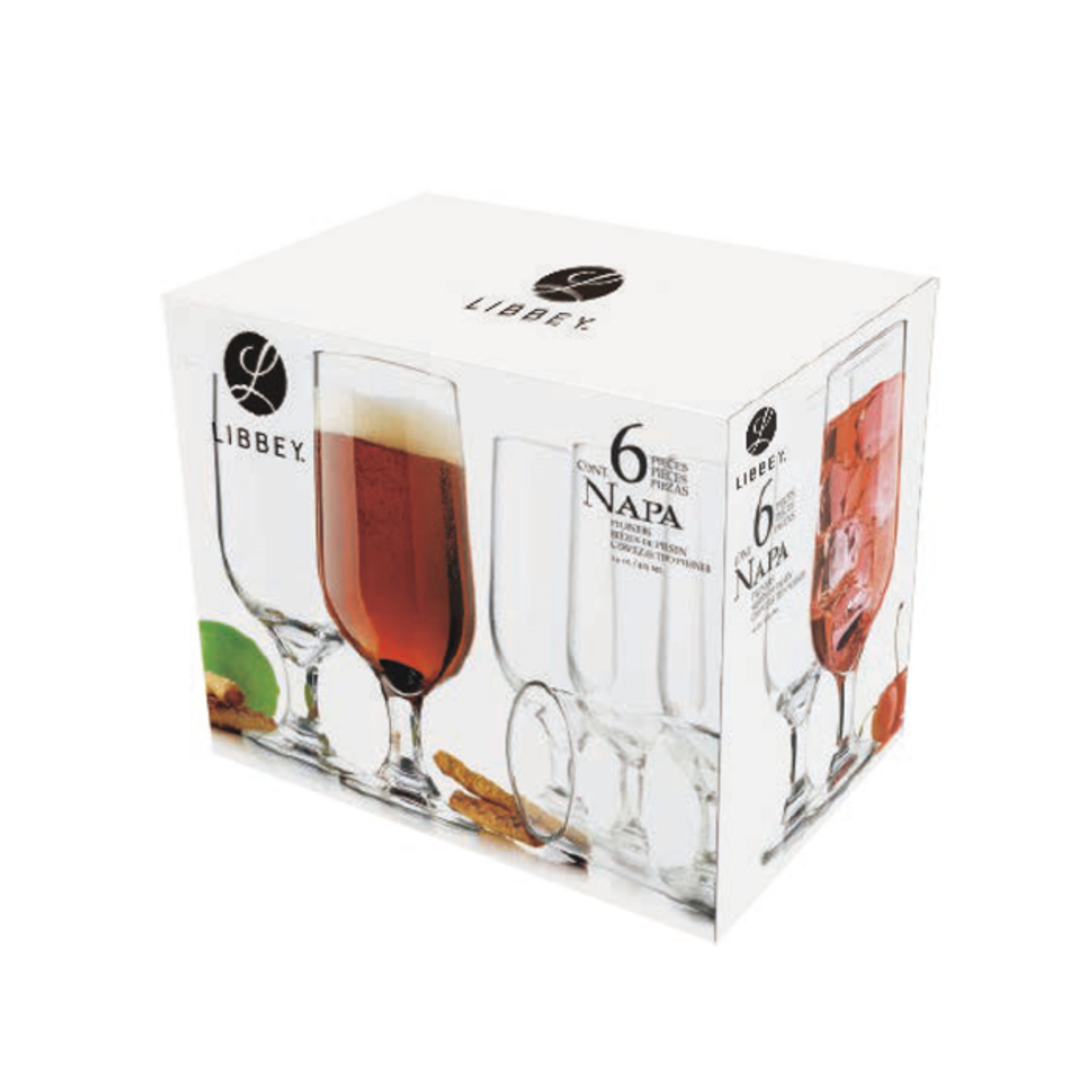 Libbey Set 6 copas cerveza Napa 414 ml