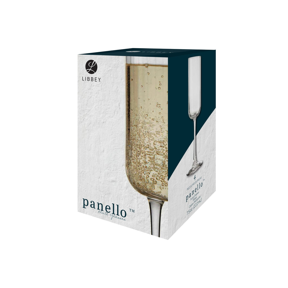 Libbey Set 4 copas espumante flauta Panello 221 ml
