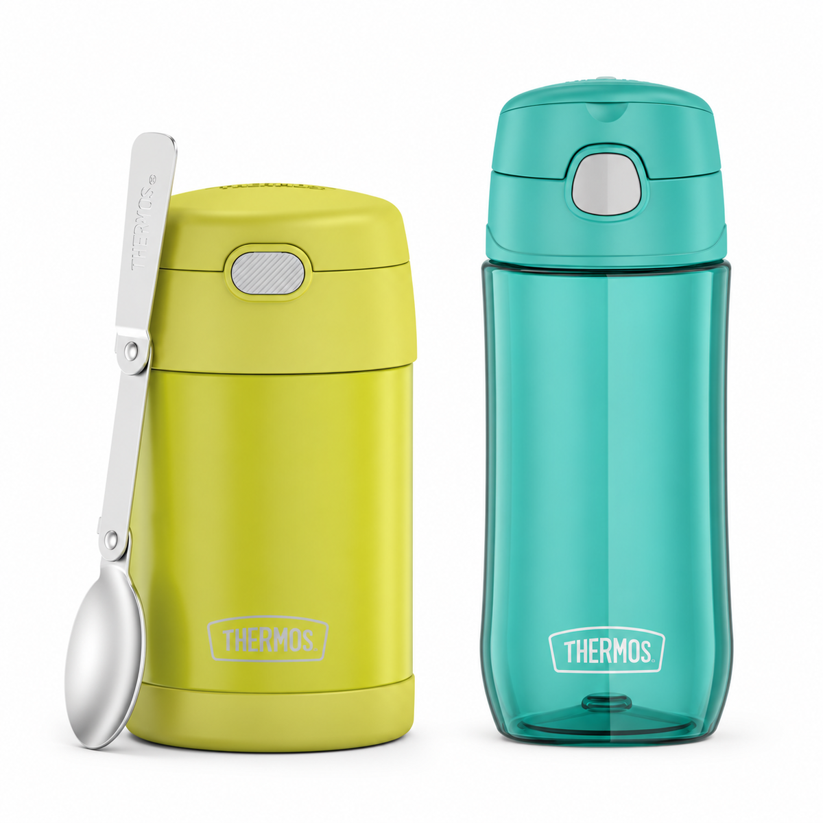 Pack Thermos termo de comida 470 ml Lemon + botella azul