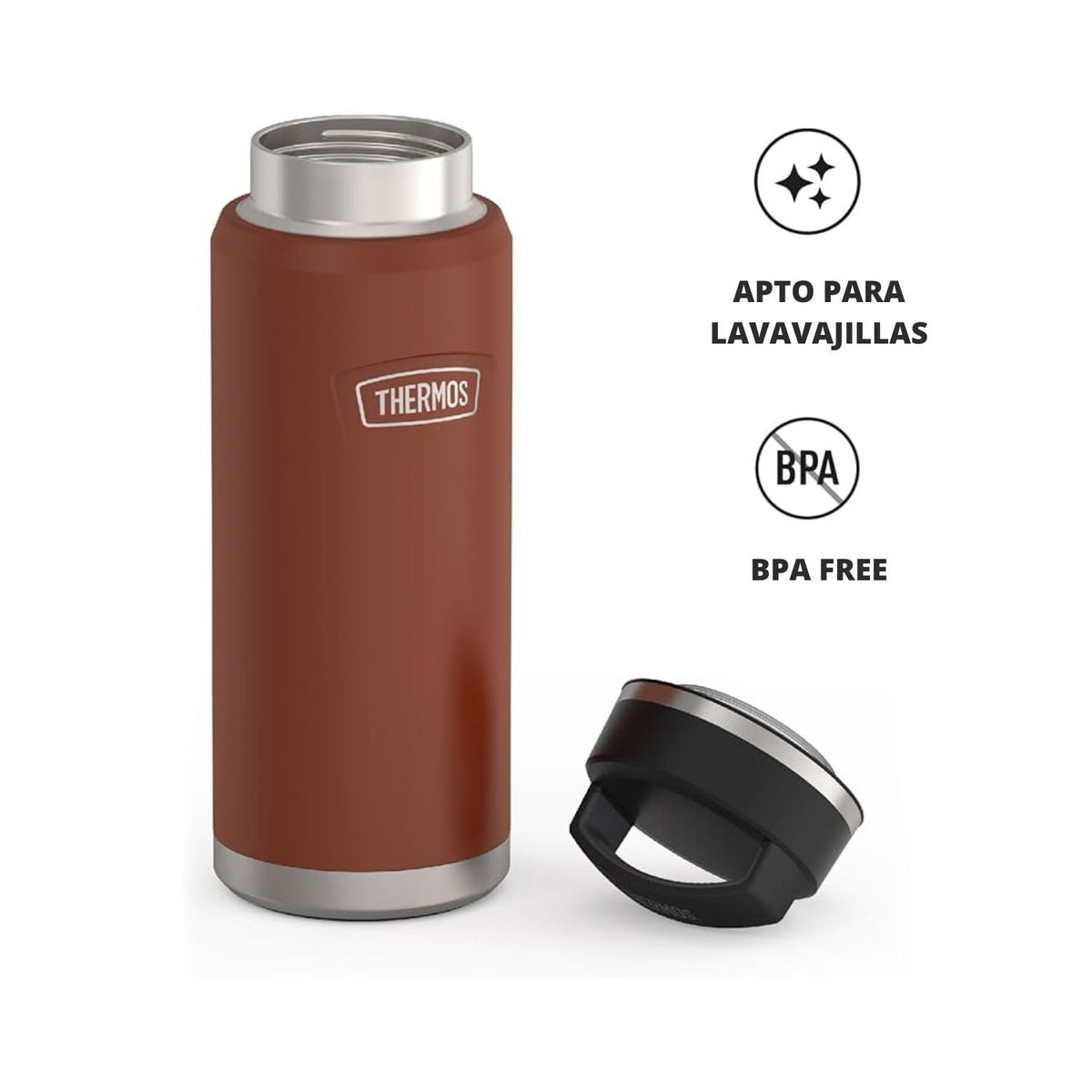 Thermos Botella hidratación Icon acero inoxidable 1,2 L – Saddle