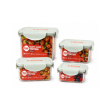 Set 4 contenedores herméticos Tritan BPA free