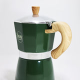 Cafetera italiana aluminio 6 tazas 300 ml – Verde
