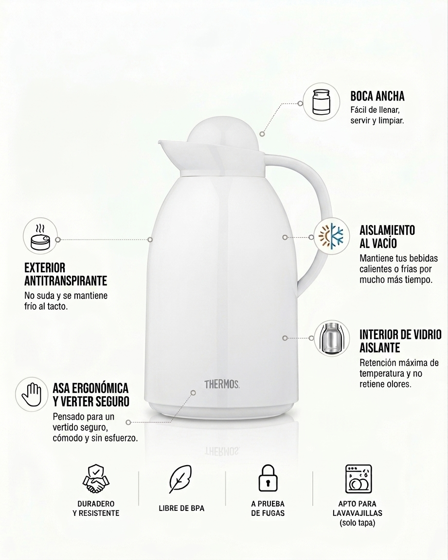 Thermos Jarra 1,5 L – Blanca