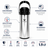 Thermos Termo sifon de vidrio1.9lt- Plata