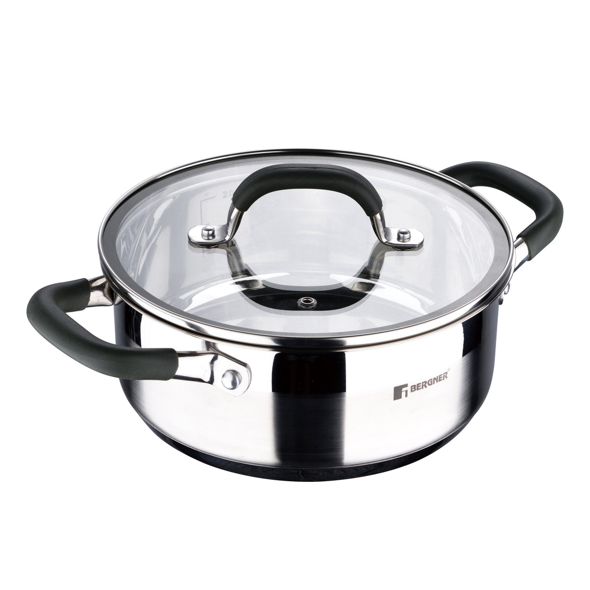 Bergner Olla c/tapa 20 cm acero inoxidable midnight blue