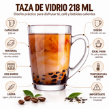Taza mug Thai de vidrio 218 ml