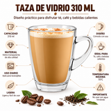 Taza mug chai de vidrio 310 ml