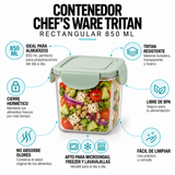 Contenedor Chef's Ware Tritan rectangular 850 ml